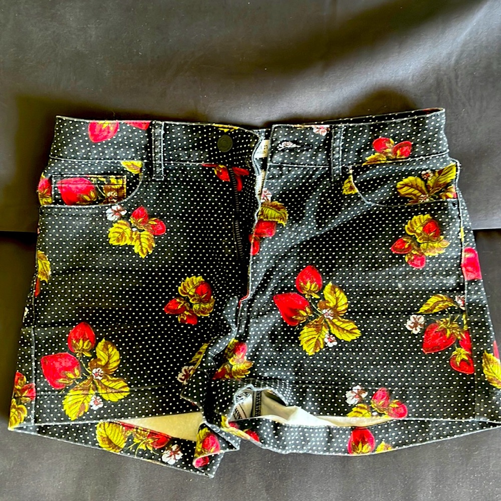 Forever 21 Black Strawberry Shorts